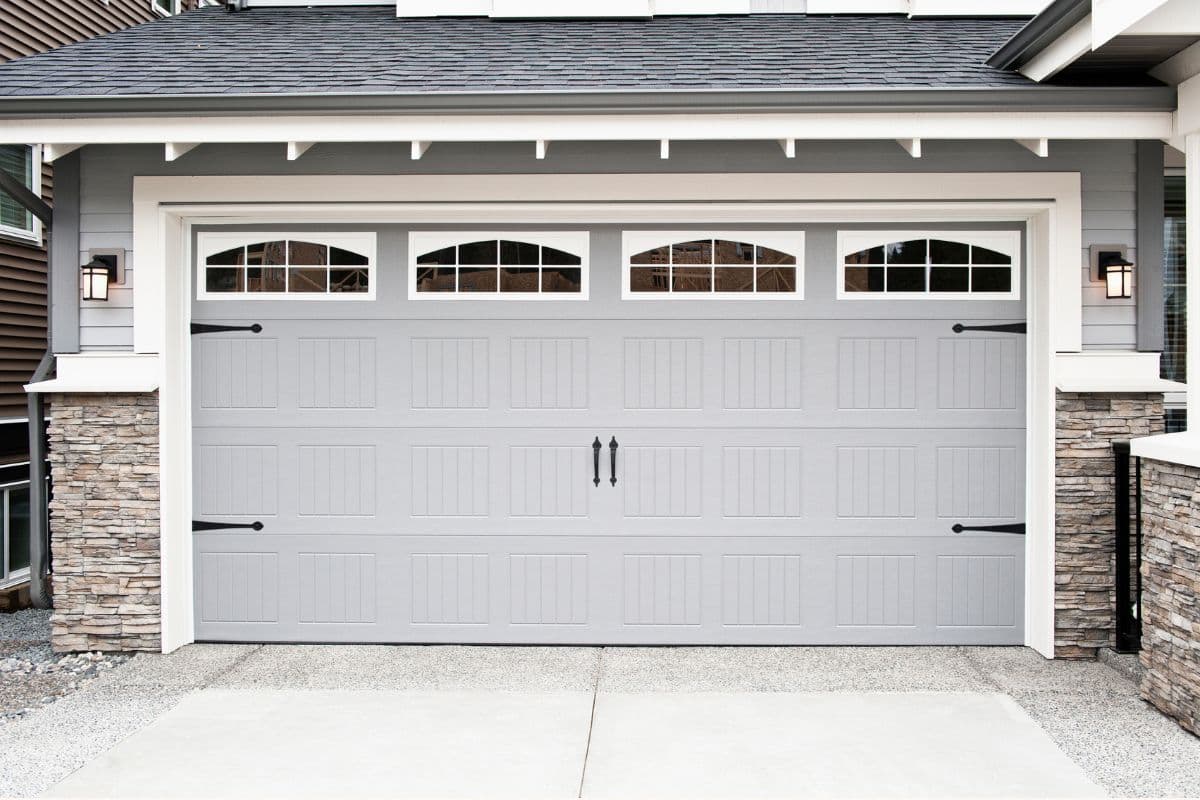 New garage door installed on residential home